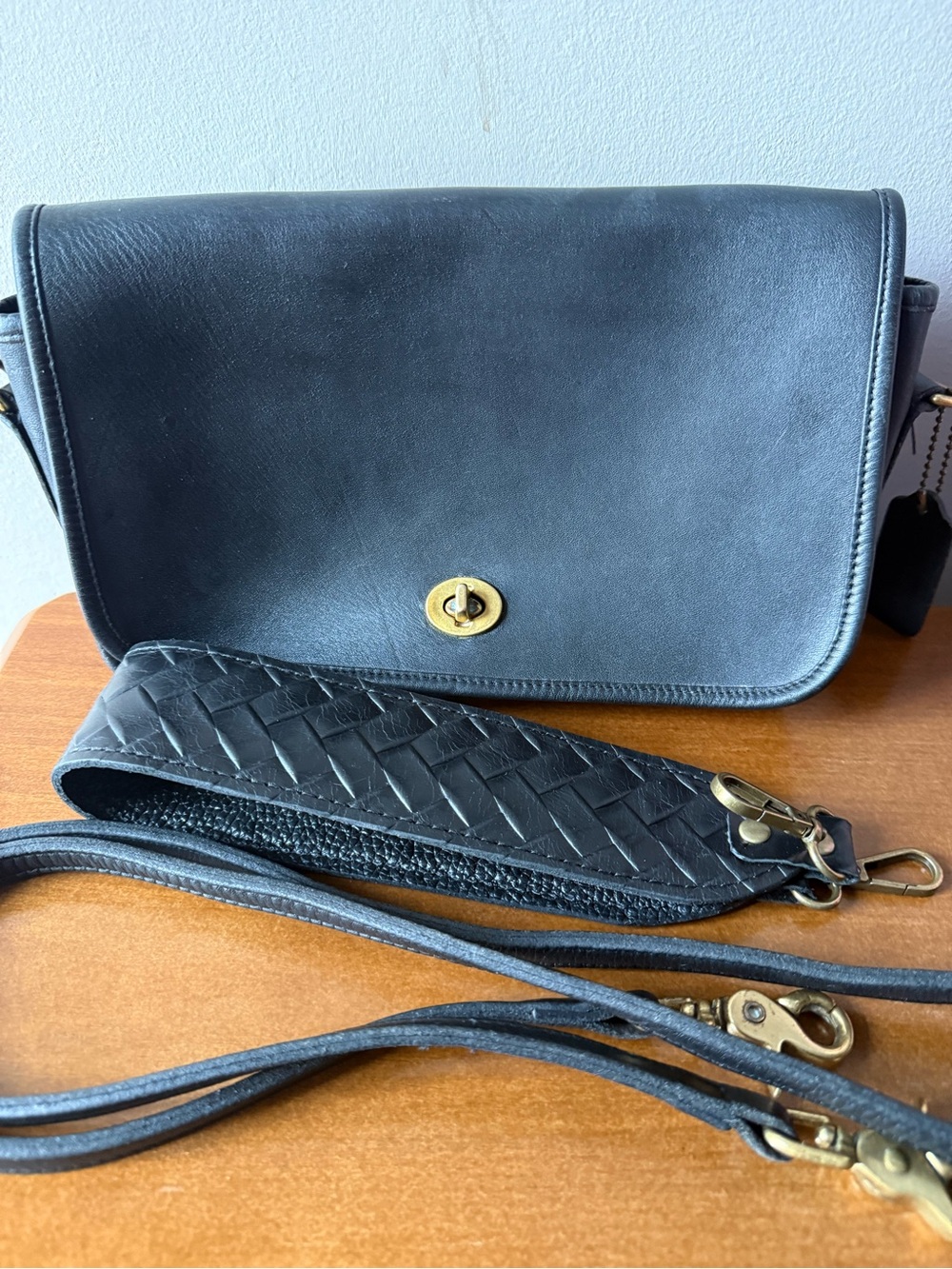 Coach Black City Classic with Original and Woven Strap